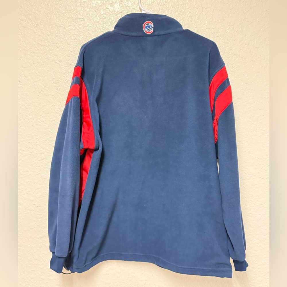 Chicago Cubs Navy and Red Men's Fleece Pullover Size - Picture 10 of 16